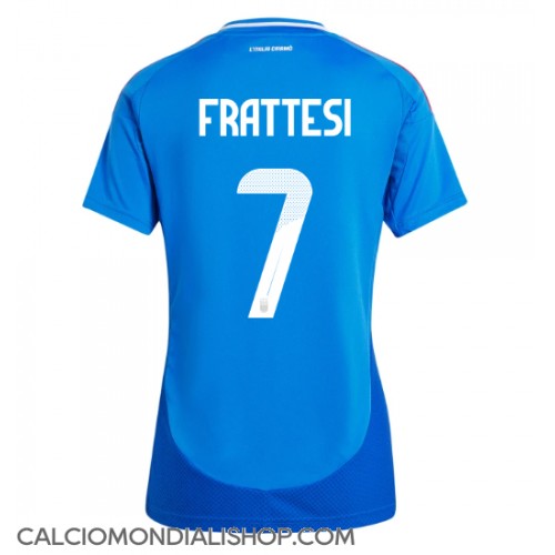 Maglie da calcio Italia Davide Frattesi #7 Prima Maglia Femminile Europei 2024 Manica Corta